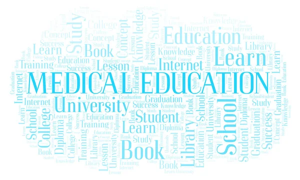 Medical Education Word Cloud Wordcloud Made Text Only — Stock Photo, Image