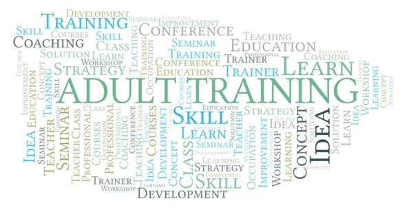 Formation Des Adultes Mot Nuage Wordcloud Fait Avec Texte Seulement — Photo