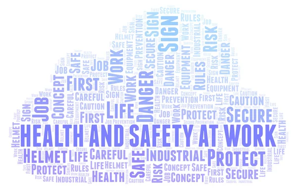 Gezondheid Veiligheid Het Werk Word Cloud Word Cloud Gemaakt Met — Stockfoto