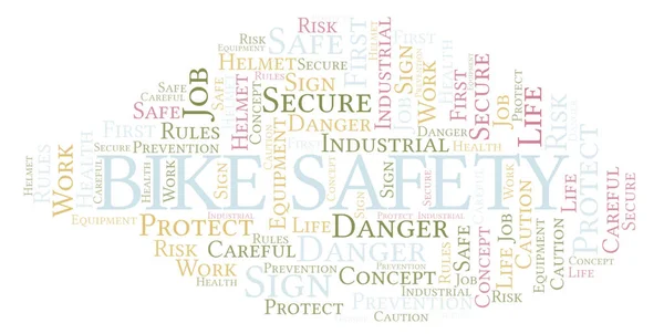 Bike Safety word cloud. Word cloud made with text only.