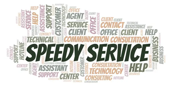 Speedy Service word cloud. Wordcloud made with text only.