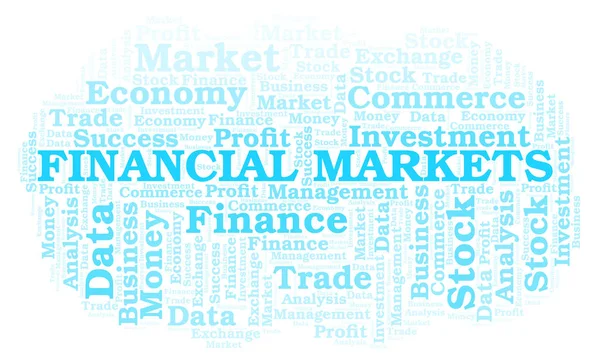 Finansiella Marknaderna Word Cloud Wordcloud Gjorda Med Endast Text — Stockfoto