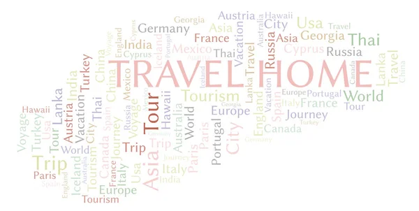 Vakantie Huis Word Cloud Wordcloud Gemaakt Met Alleen Tekst — Stockfoto