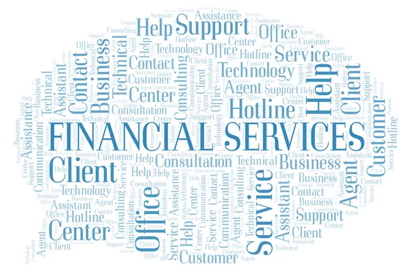 Financial Services Word Cloud Wordcloud Made Text Only — Stock Photo, Image