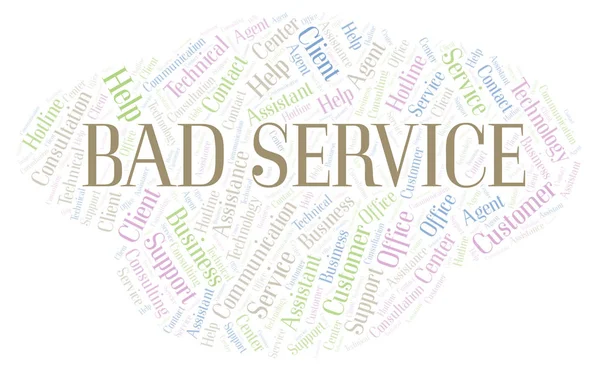 Bad Service word cloud. Wordcloud made with text only.