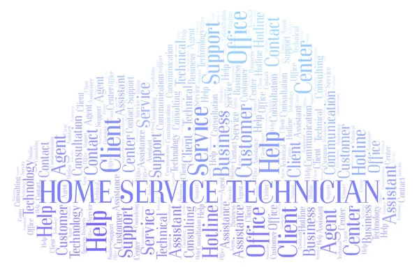 Hem Servicetekniker Word Cloud Wordcloud Gjorda Med Endast Text — Stockfoto
