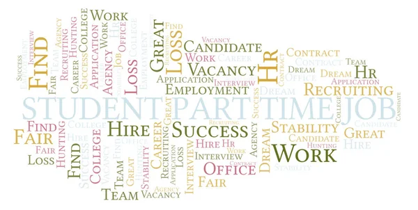 Student Part Time Job word cloud. Wordcloud made with text only.