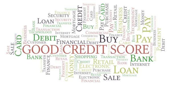 Good Credit Score Word Cloud Wordcloud Made Text Only — Stock Photo, Image