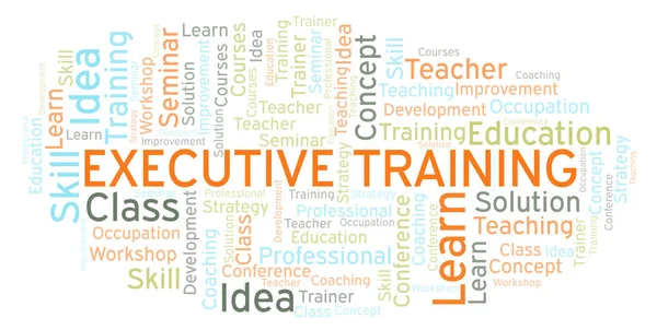 Executive Training Word Cloud Wordcloud Nur Mit Text Erstellt — Stockfoto