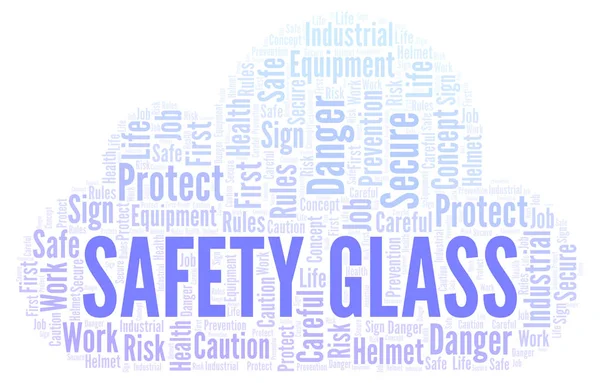 Safety Glass Word Cloud Word Cloud Made Text Only — Stock Photo, Image