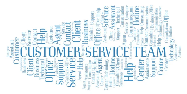 Equipo Servicio Cliente Word Cloud Wordcloud Hecho Solo Con Texto —  Fotos de Stock