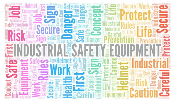 Equipo Seguridad Industrial Word Cloud Nube Palabras Hecha Solo Con —  Fotos de Stock