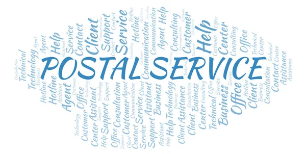 Postal Service Word Cloud Wordcloud Made Text Only — Stock Photo, Image