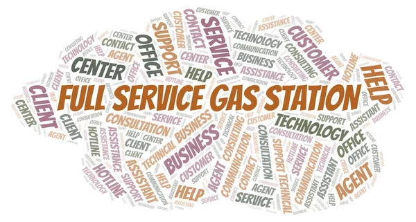 Full Service Gas Station word cloud. Wordcloud made with text only.