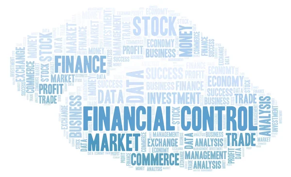 Finansiell Kontroll Word Cloud Wordcloud Gjorda Med Endast Text — Stockfoto