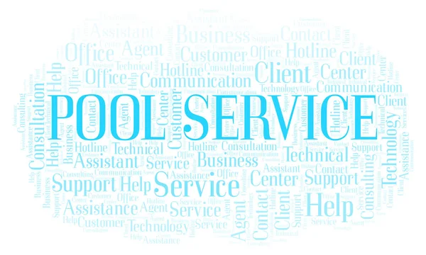 Pool Service word cloud. Wordcloud made with text only.