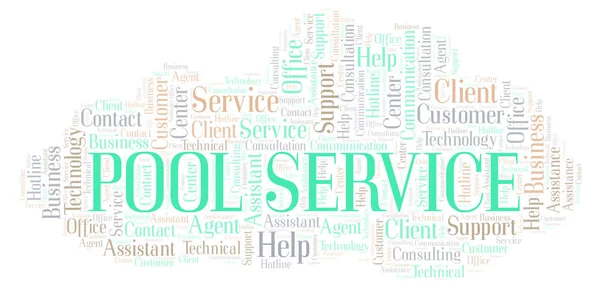 Pool Service word cloud. Wordcloud made with text only.