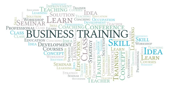 Business Training Word Cloud Wordcloud Fait Avec Texte Seulement — Photo