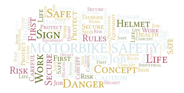 Motorbike Safety word cloud. Word cloud made with text only.