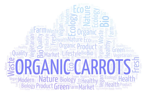 Organic Carrots Word Cloud Wordcloud Made Text Only — Stock Photo, Image