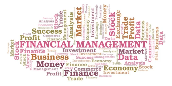 Finanzmanagement Word Cloud Wordcloud Nur Mit Text — Stockfoto
