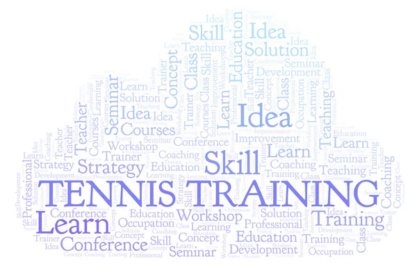Tennis Training Word Cloud Wordcloud Made Text Only — Stock Photo, Image