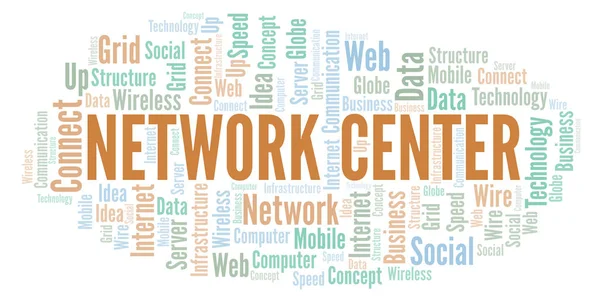 Network Center word cloud. Word cloud made with text only.