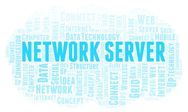 Network Server word cloud. Word cloud made with text only.