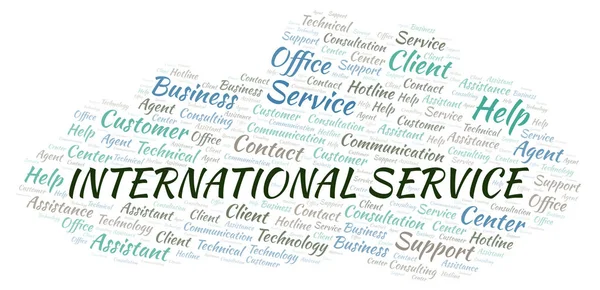 International Service Word Cloud Wordcloud Gjorda Med Endast Text — Stockfoto