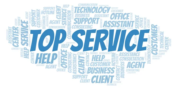 Nube Palabras Top Service Wordcloud Hecho Solo Con Texto —  Fotos de Stock