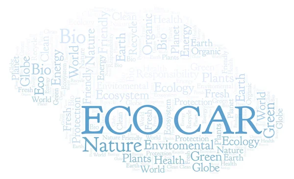 Eco Car Word Cloud Wordcloud Made Text Only — Stock Photo, Image