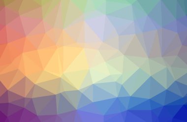 Soyut düşük poli mavi yatay arkaplan çizimi