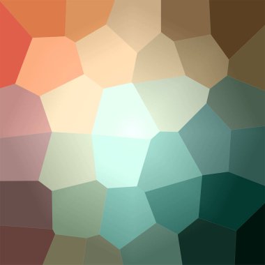 Mavi, kırmızı ve sarı dev altıgen kare arka plan dijital gösterimi.