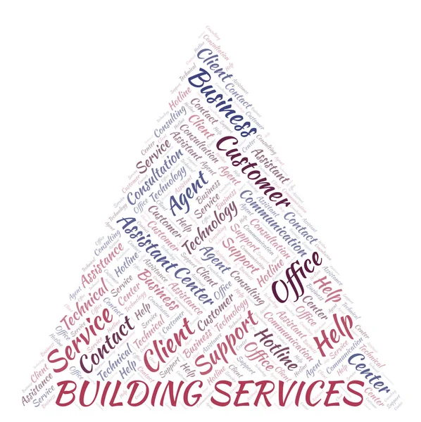 Building Services Word Cloud Wordcloud Gjorda Med Endast Text — Stockfoto