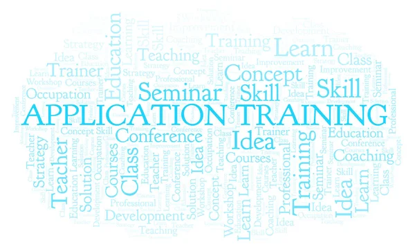 Application Training word cloud. Wordcloud made with text only.