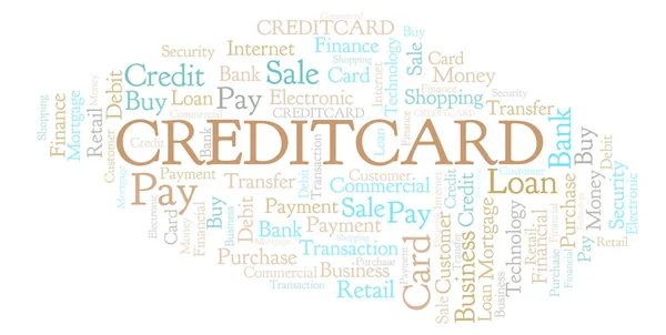 Creditcard Word Cloud Wordcloud Made Text Only — Stock Photo, Image