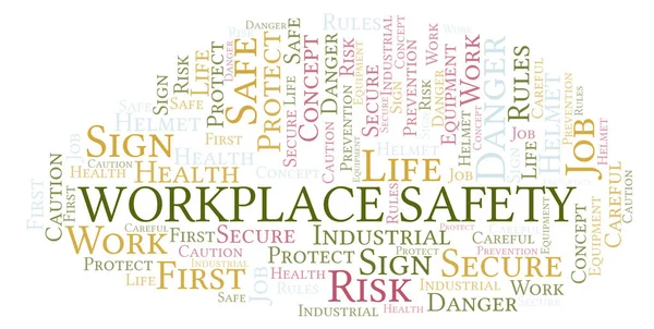 Workplace Safety word cloud. Word cloud made with text only.