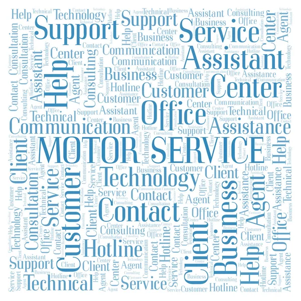 Motor Service Word Cloud Wordcloud Gemaakt Met Alleen Tekst — Stockfoto