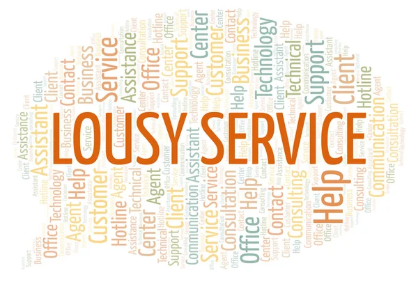 Slechte Service Word Cloud Wordcloud Gemaakt Met Alleen Tekst — Stockfoto