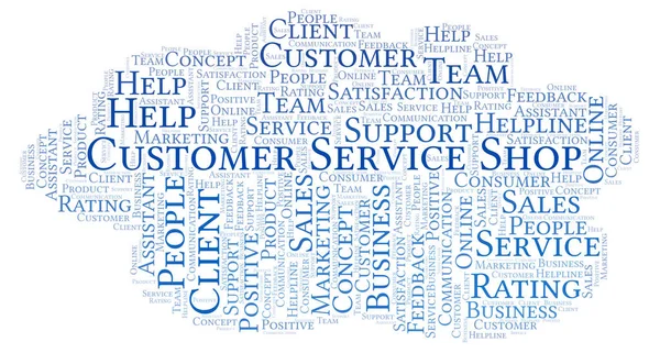 Customer Service Shop Word Cloud Gemaakt Met Alleen Tekst — Stockfoto