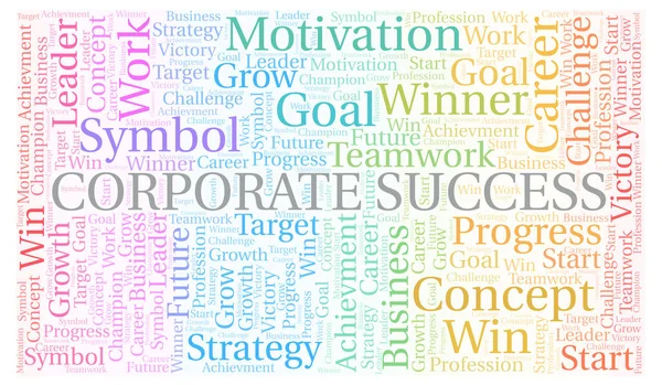 Corporate Success Word Cloud Wordcloud Fait Avec Texte Seulement — Photo