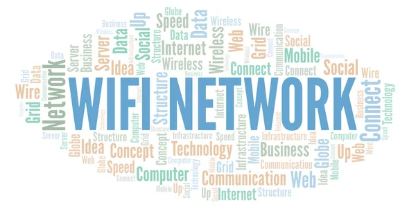 Wifi Network word cloud. Word cloud made with text only.