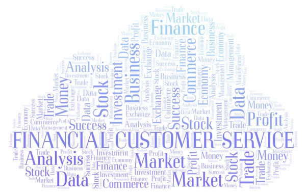 Financial Customer Service Word Cloud Wordcloud Made Text Only — Stock Photo, Image