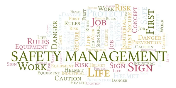 Safety Management word cloud. Word cloud made with text only.