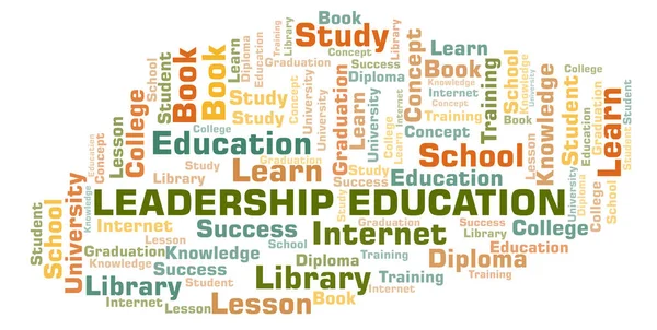 Liderazgo Educación Word Cloud Wordcloud Made Text Only —  Fotos de Stock