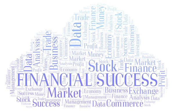 Finansiella Framgång Word Cloud Wordcloud Gjorda Med Endast Text — Stockfoto