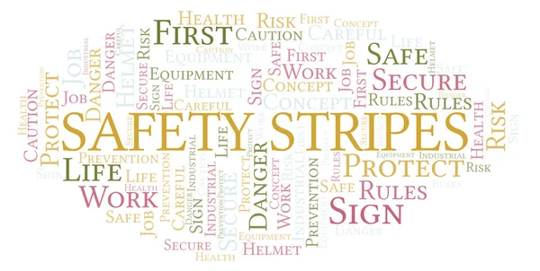 Safety Stripes word cloud. Word cloud made with text only.