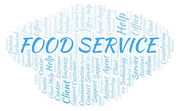 Food Service Word Cloud Wordcloud Made Text Only — Stock Photo, Image