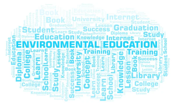 Educación Ambiental Word Cloud Wordcloud Made Text Only — Foto de Stock