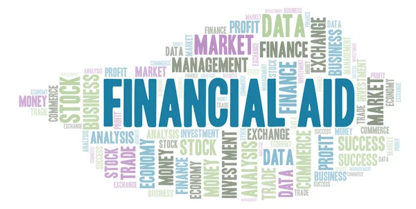 Financial Aid word cloud, wordcloud made with text only.